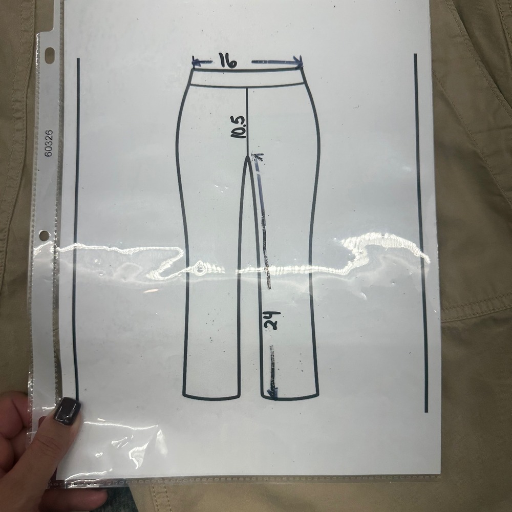 Lauren Ralph Lauren Khaki Tan Utility Crop Pants Straight Leg Size 6 - Picture 5 of 9